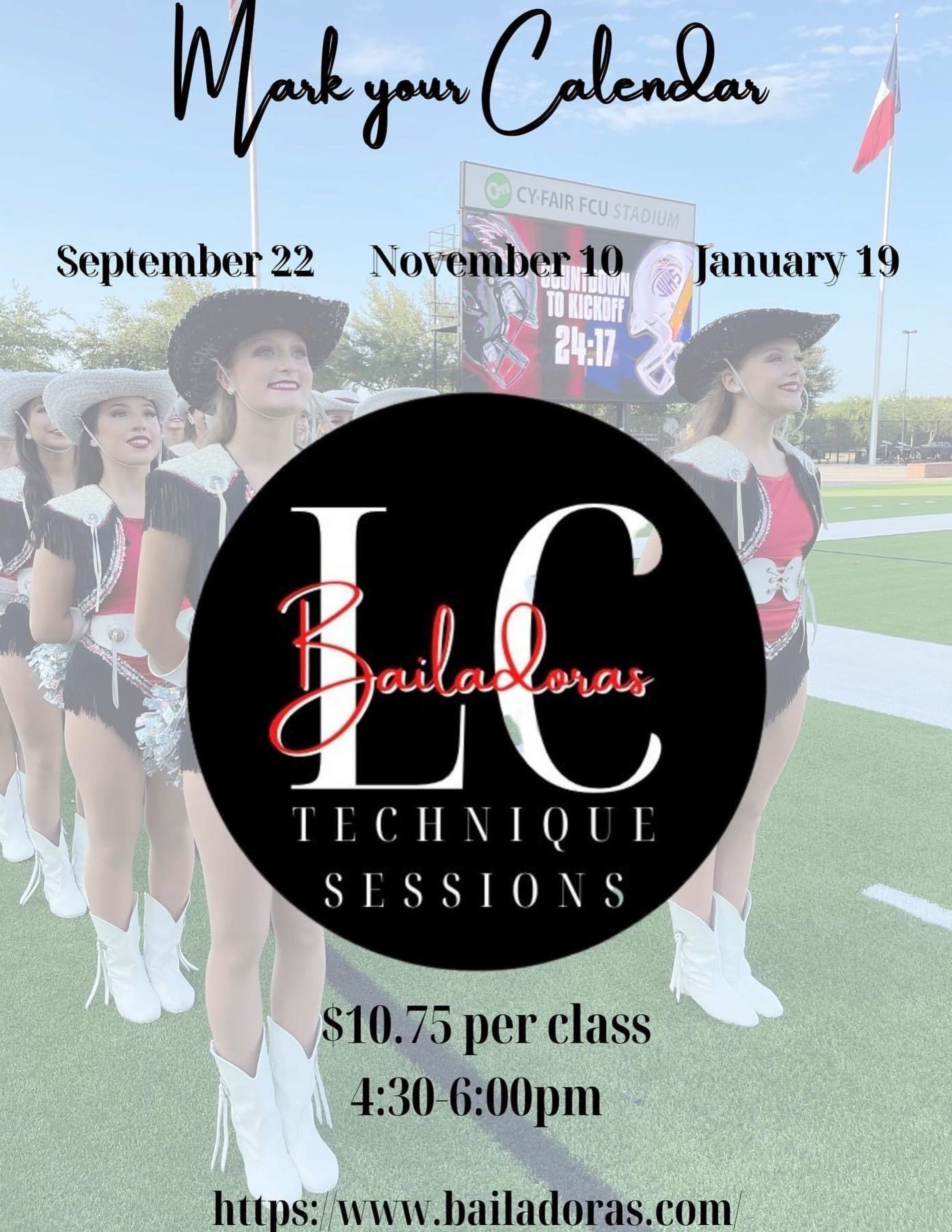 LCHS Bailadora Spring Dance Clinic 9/22, 11/10 & 1/19